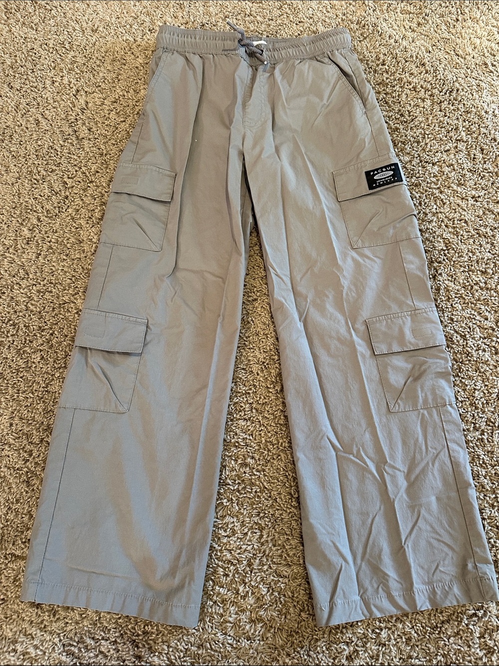 PacSun Boys' Baggy Cargo Drawstring Pants Sz 12